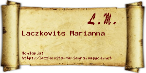 Laczkovits Marianna névjegykártya